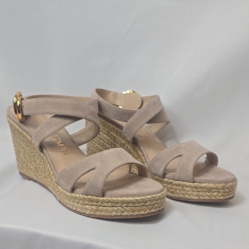 New Stuart Weitzman Zuzu Suede Wedges
